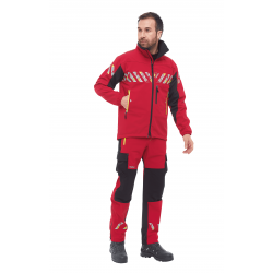 VESTE SOFTSHELL ROUGE COURANT ARK, RED RESCUE