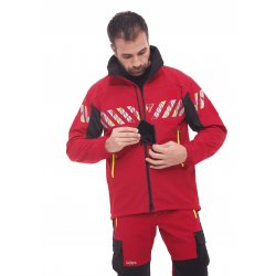 VESTE SOFTSHELL ROUGE COURANT ARK, RED RESCUE